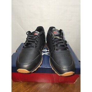 Reebok Classic Leather Women's 8 Black Gum Lifestyle Sneakers Shoes NIB